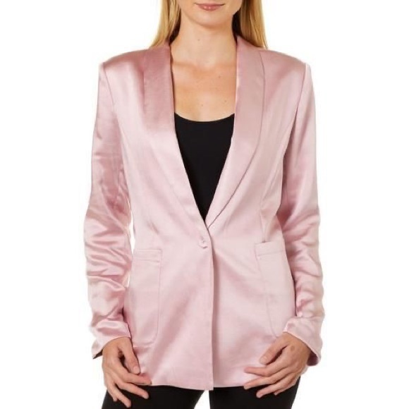 On Twelfth Jackets & Blazers - Lilac Satin Single Button Blazer NWOT